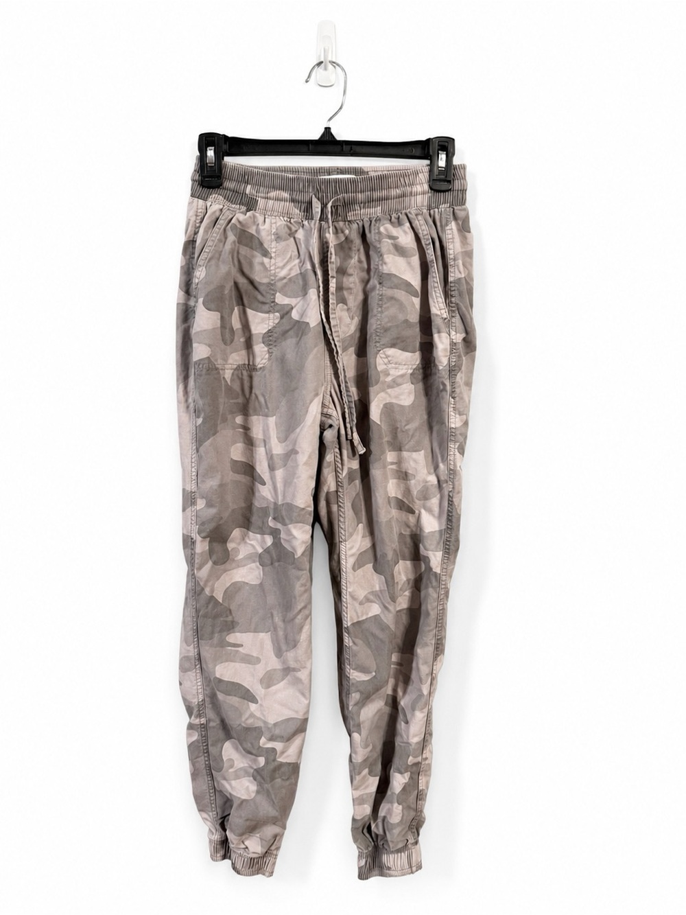Hollister Ultra High-Rise Camo Jogger Pants Gray Beige Camouflage Drawstring XS